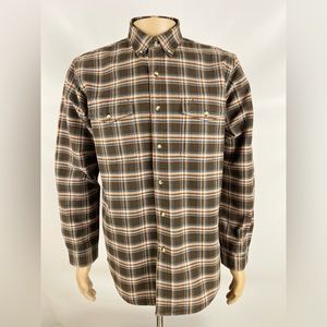 Cody James Plaid Long Sleeve Shirt, Brown Multi-color, Men's Size Large